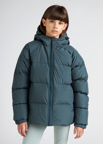 Doudoune enfant unisexe à capuche Pyrenex Sten Smooth baltic green