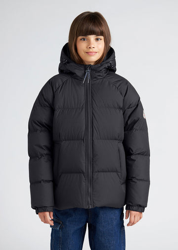 Doudoune enfant unisexe à capuche Pyrenex Sten Smooth noire