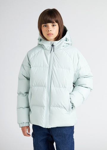 Doudoune enfant unisexe à capuche Pyrenex Sten Smooth pale aqua