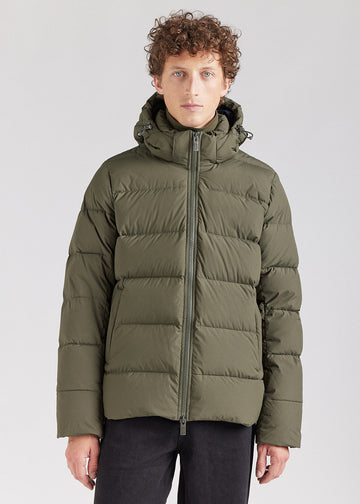 Doudoune à capuche amovible Pyrenex Spoutnic Deep khaki