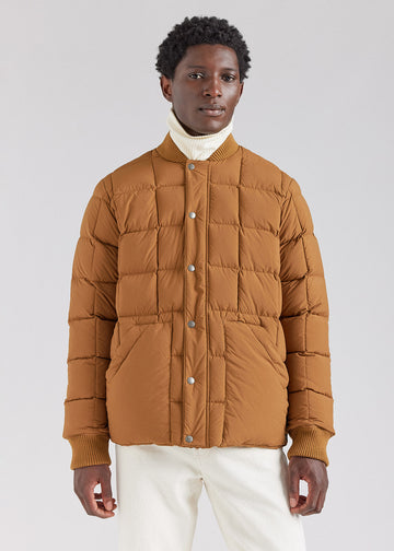 Veste doudoune homme Pyrenex Flight à piquage carré Bronze Brown