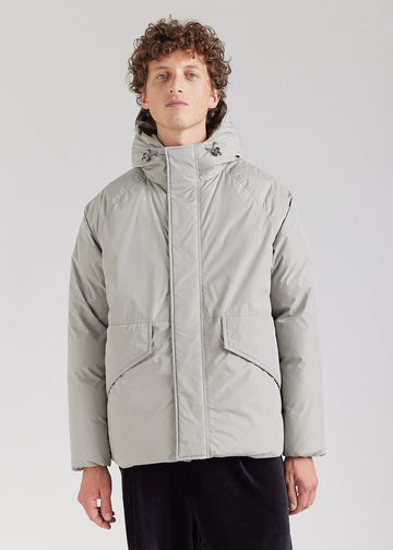 Parka courte homme Pyrenex Covert en duvet naturel Willow Grey