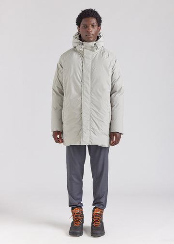 Parka à capuche homme Pyrenex Spark en duvet naturel Willow Grey