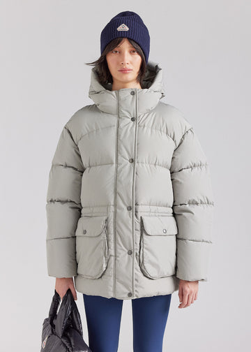 Doudoune chaude à capuche pour femme Pyrenex Adeline willow grey