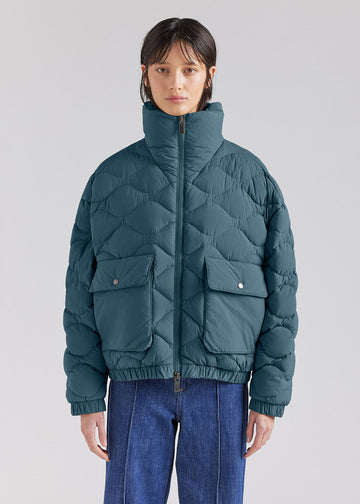 Doudoune courte bomber Pyrenex Enola baltic green