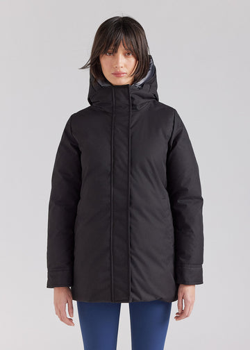 Parka chaude femme Pyrenex Charlotte en duvet naturel Noire