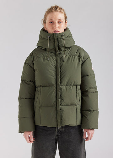 Doudoune femme Pyrenex Harmonie à capuche enveloppante Khaki