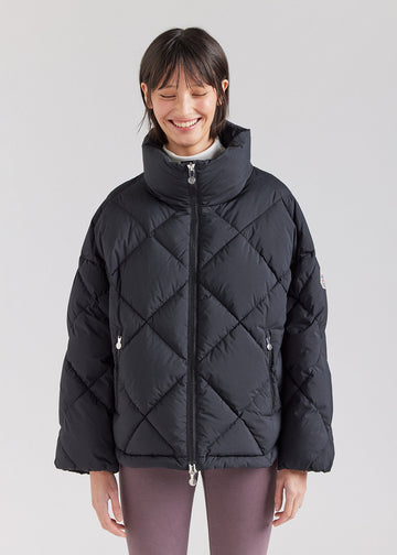 Doudoune oversize femme Pyrenex Adele avec col enveloppant Black