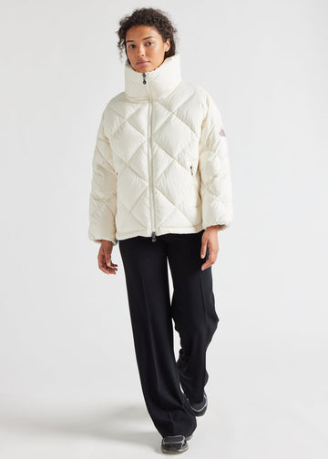 Doudoune oversize femme Pyrenex Adele avec col enveloppant Milk