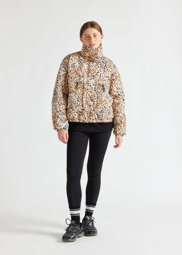Doudoune Friday pour femme Pyrenex x Roseanna imprimé léaopard Wild print