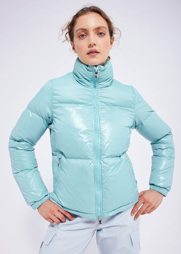 Doudoune courte et brillante pour femme Pyrenex Goldin Aquifer
