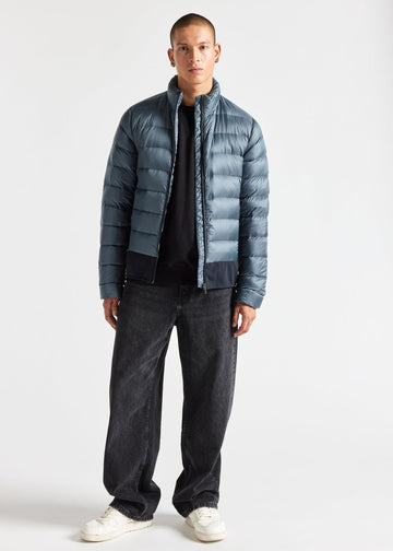 Doudoune légère homme Pyrenex Flow bi-matière Dark slate