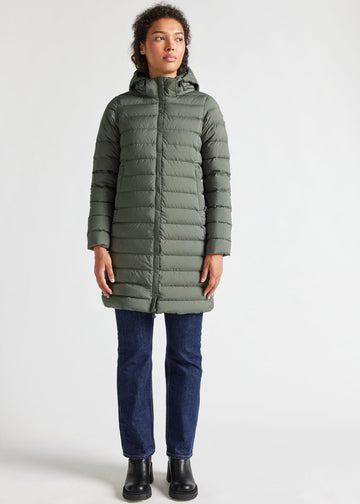 Doudoune longue à capuche femme Pyrenex Spoutnic Deep khaki