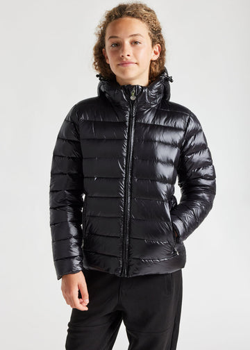 Doudoune à capuche Spoutnic Shiny enfants Black