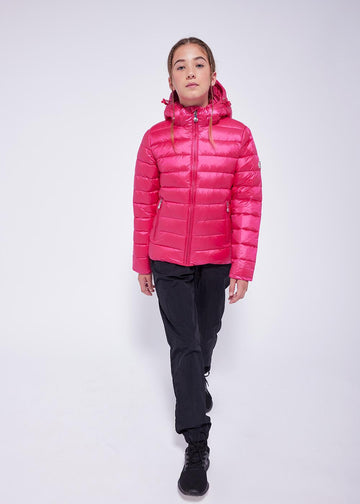 Doudoune à capuche Spoutnic Shiny enfants Peony